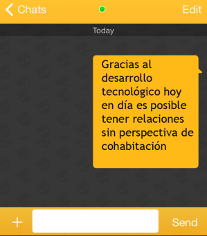 Gracias al desarrollo tecnológico hoy en día es posible tener relaciones sin perspectiva de cohabitación