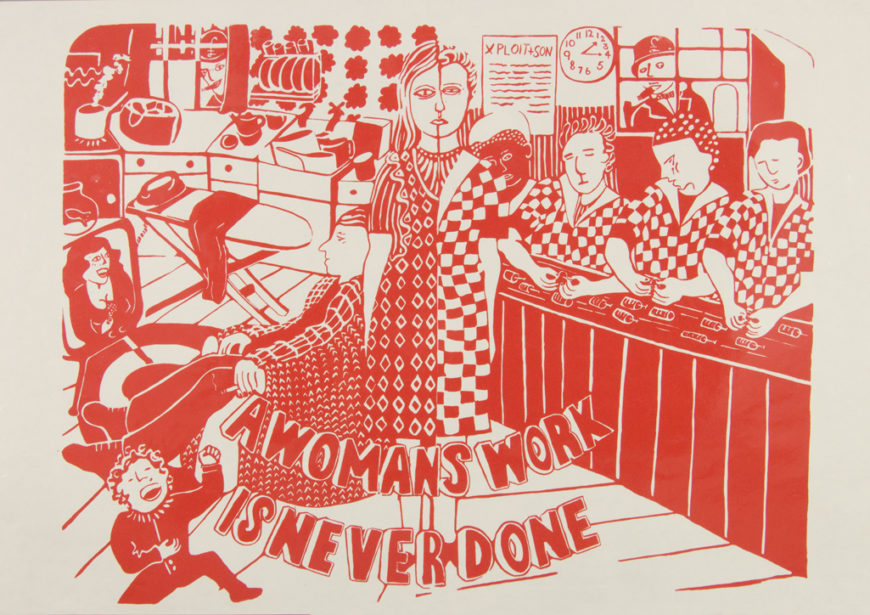 A Womans Work is Never Done", póster de See Red Women's Workshop