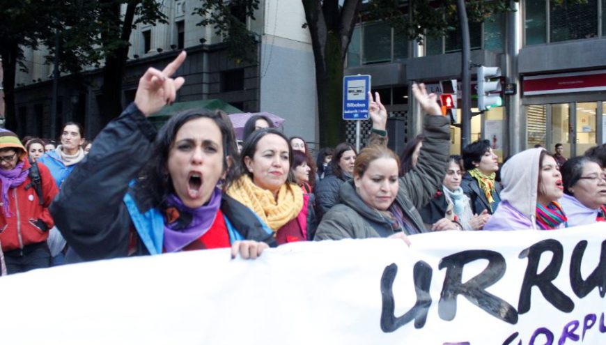 Topaketei amaiera emateko, Bilboko kaleetan manifestazioa ospatu zen. / M.A.F.