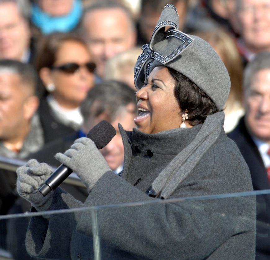 Aretha Franklin cantando "My Country 'Tis Of Thee'" durante la inauguración presidencial de Barack Obama en 2009./ Cecilio Ricardo vía Wikimedia Commons