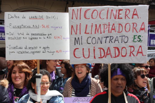 Este 1 de mayo en Bilbao las mujeres se plantan ante la explotación laboral. 01/05/2018.