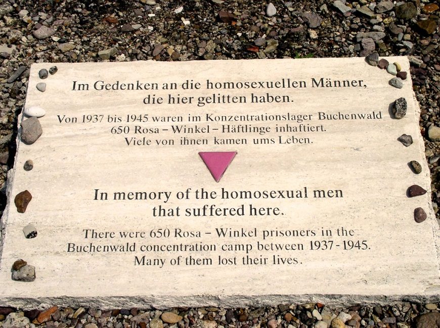 Memorial para los homosexuales asesinados en el campo de concentración Buchenwald.