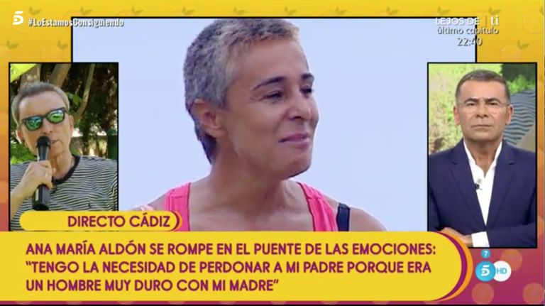 Ana María Aldón en un momento del programa