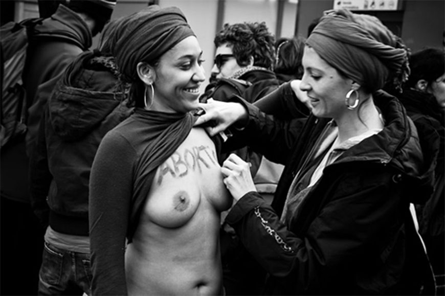 Manifestacion pro-aborto libre y gratuito. Barcelona, 07/03/10. Fotógrafo: Jesús G. Pasto